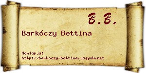 Barkóczy Bettina névjegykártya