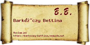 Barkóczy Bettina névjegykártya